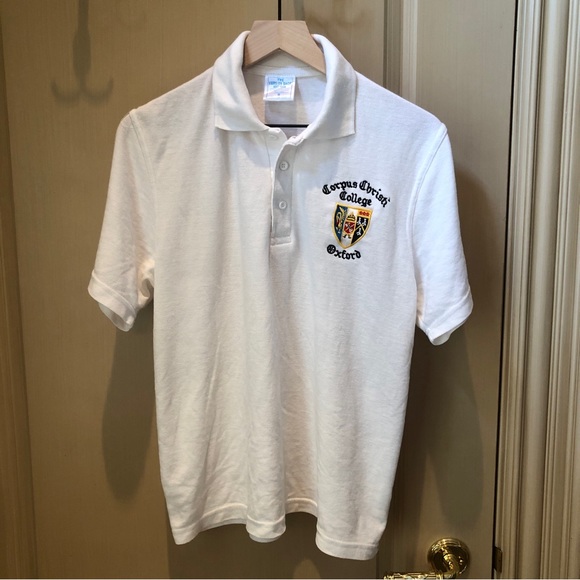 University of Oxford Corpus Christi College Custom Polo Shirt, White, Size Small - Picture 1 of 16